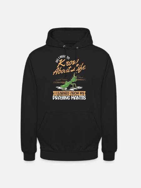 Gottesanbeterin Mantis Fangschrecke - Unisex Hoodie - Schwarz