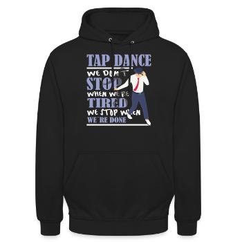 Funny Tap Dancing - Tap Dance - Unisex Hoodie - Schwarz - Vorne - Alina (178cm) & Michal (187cm)