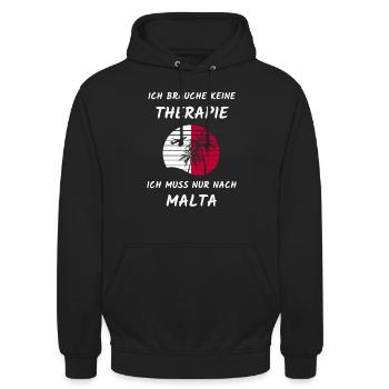 Malta Urlaub Design Mittelmeer Insel Reise Malta - Unisex Hoodie - Schwarz - Vorne - Alina (178cm) & Michal (187cm)