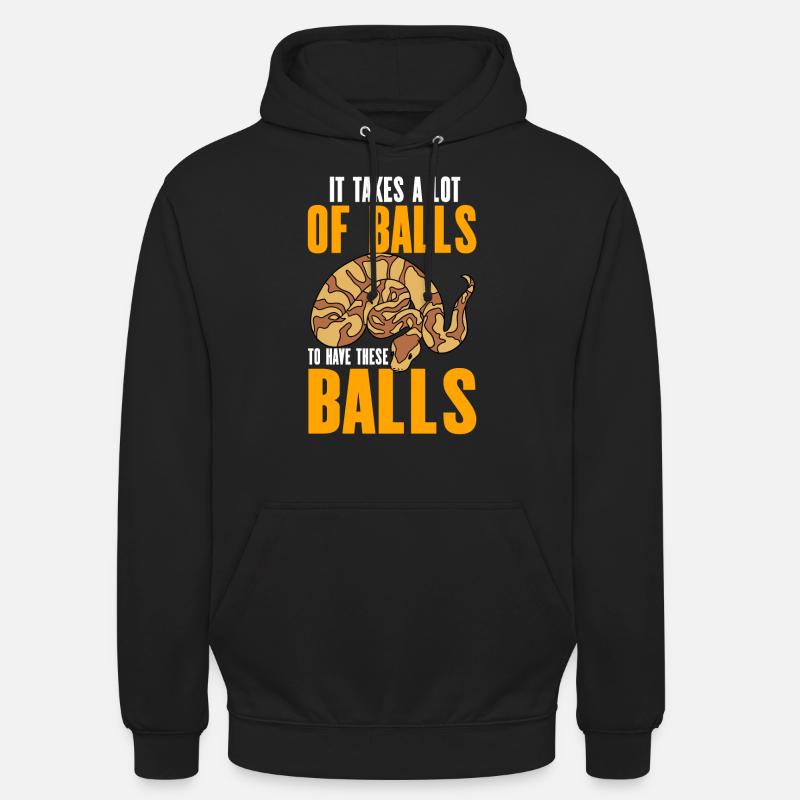 Ball Python Snake - Unisex Hoodie - black
