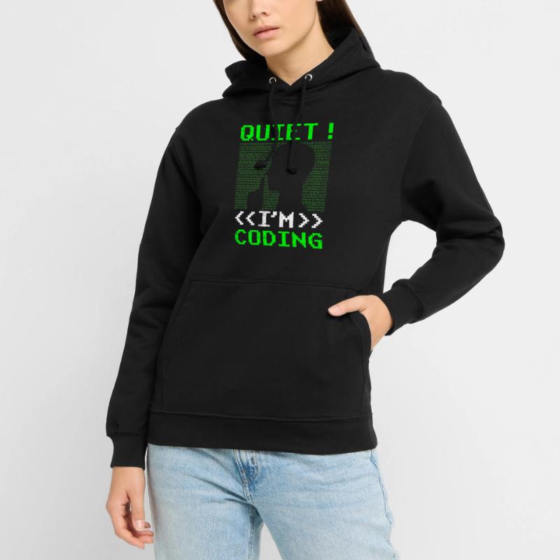 Programmation Silent I Programmation Codeur Programmation Sweat-shirt à capuche unisexe