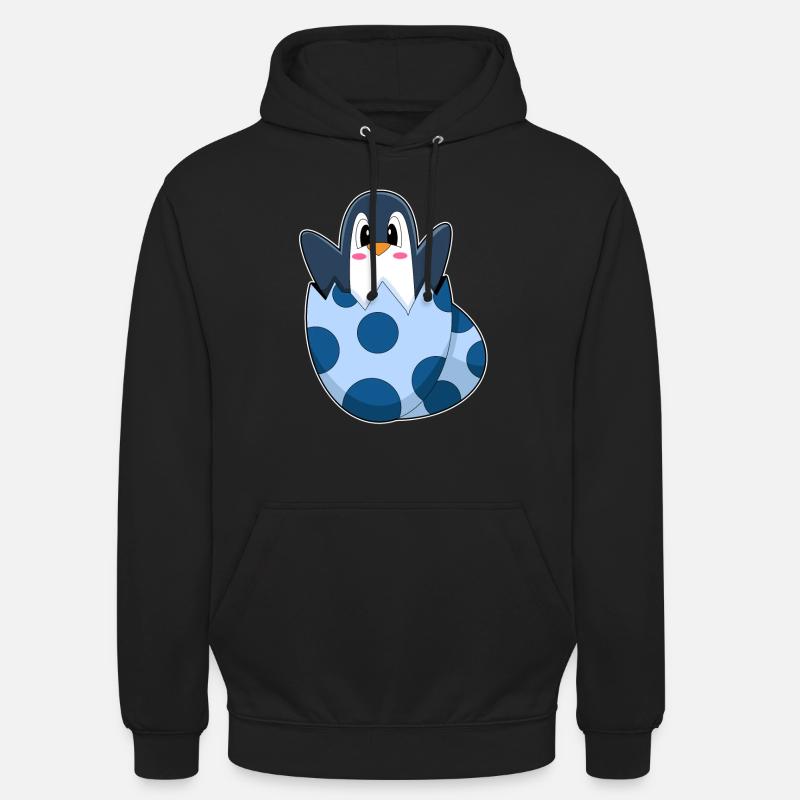 Oeuf de pingouin - Sweat-shirt à capuche unisexe - noir