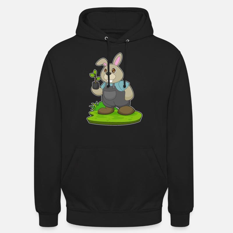 Rabbit Farmer Seedling - Unisex Hoodie - black