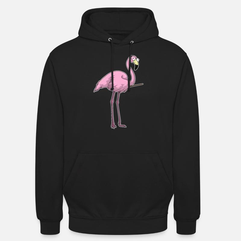 Flamingo Teacher Pointer - Sweat-shirt à capuche unisexe - noir