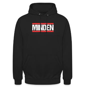 Minden Mindenerin Mindener Stadt Minden - Unisex Hoodie - Schwarz - Vorne - Alina (178cm) & Michal (187cm)