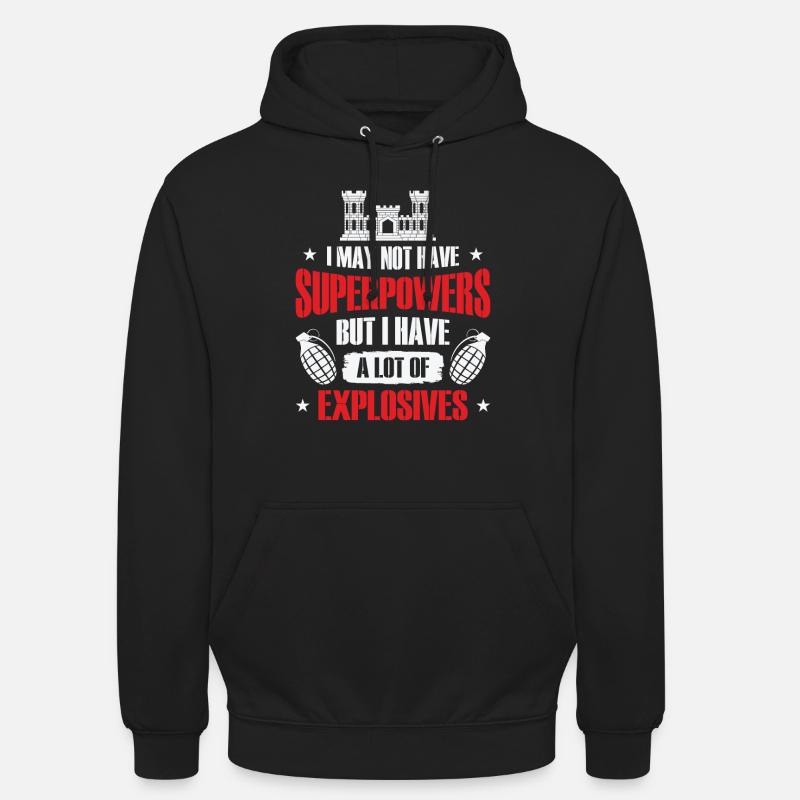 Combat Engineer Engineering Armee - Unisex Hoodie - Schwarz