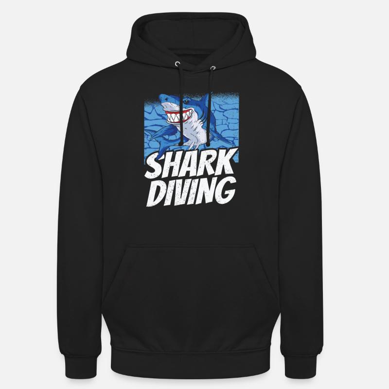 Plongée avec les requins Plongée avec les requins - Sweat-shirt à capuche unisexe - noir