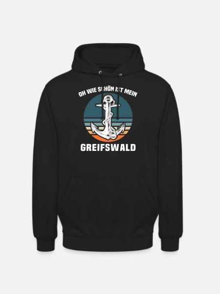 Greifswald Sprüche Greifswalder Spruch - Unisex Hoodie - Schwarz