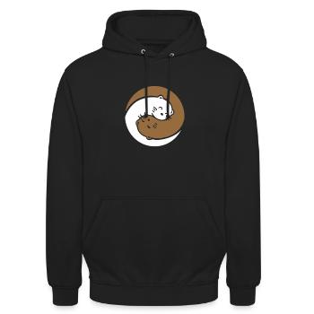 Otter Sea Otter Otter Gift - Unisex Hoodie - black - Front - Alina (178cm) & Michal (187cm)