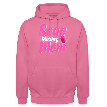 Fabricant de savon Soapologist - Sweat-shirt à capuche unisexe - rose - Devant - Alina (178cm) & Michal (187cm)