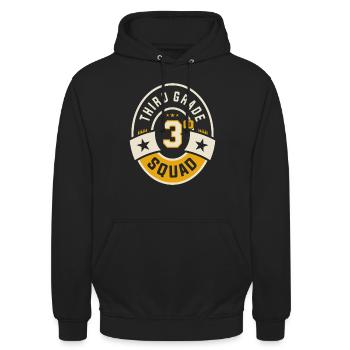 Drittes Kaderteam der 3. Klasse Zurück zur Schule - Unisex Hoodie - Schwarz - Vorne - Alina (178cm) & Michal (187cm)