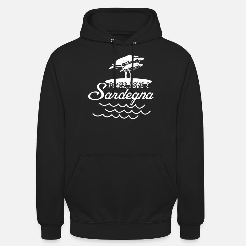 Sardaigne Plage Sardaigne Sardaigne - Sweat-shirt à capuche unisexe - noir