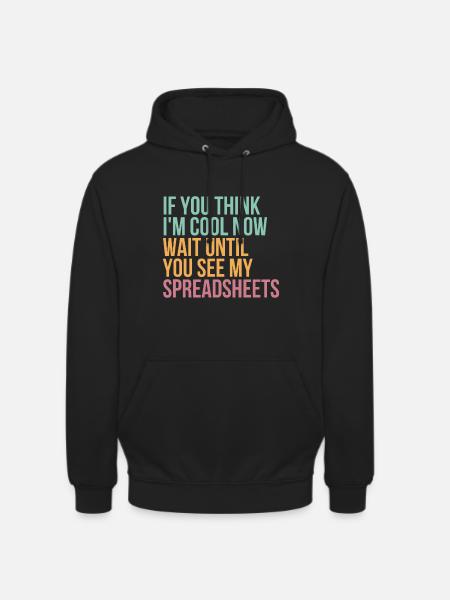 Hvis du synes, jeg er cool, skal du nu vente, indtil du ser min sp - Hættetrøje unisex - sort