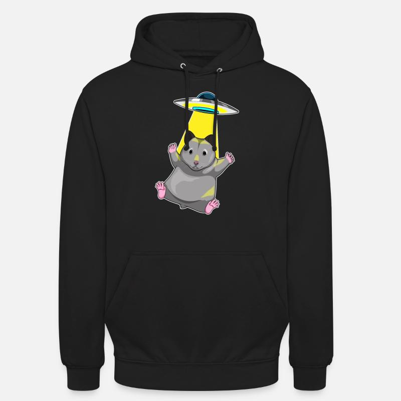 Hamster Spaceship Space - Sweat-shirt à capuche unisexe - noir