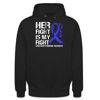 Ihr Kampf Angelman Syndrom Awareness - Unisex Hoodie - Schwarz - Vorne - Alina (178cm) & Michal (187cm)