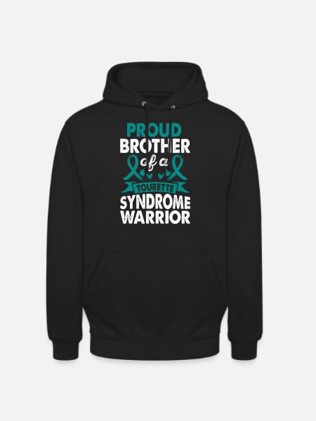 Frère de la conscience guerrière du syndrome de Gilles de la Tourette, - Sweat-shirt à capuche unisexe - noir