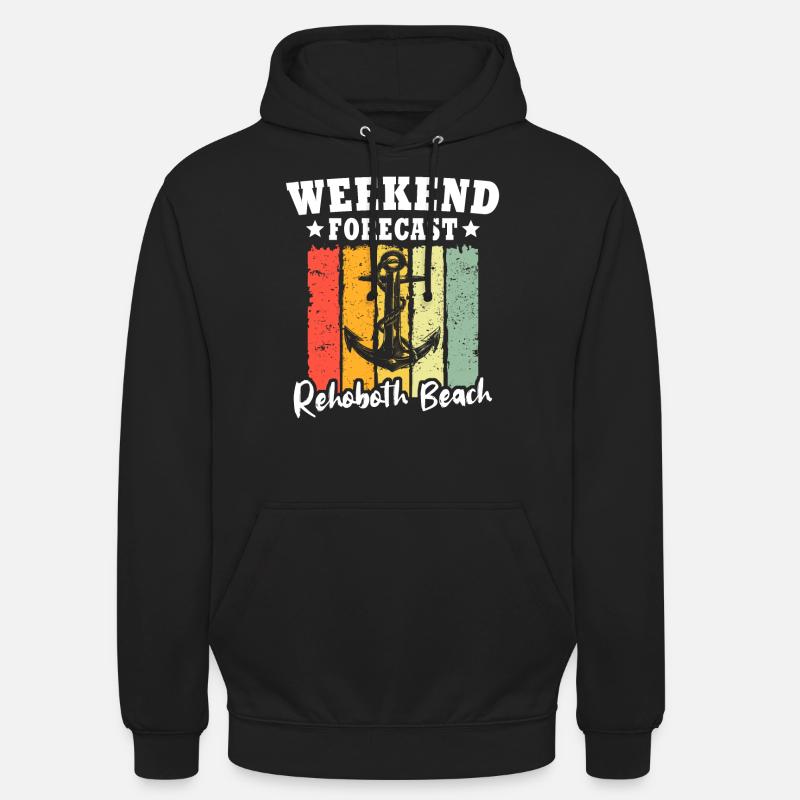 Plage de Rehoboth - Sweat-shirt à capuche unisexe - noir