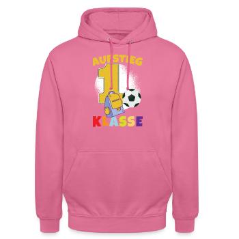 Aufstieg 1. Klasse - Unisex Hoodie - Pink - Vorne - Alina (178cm) & Michal (187cm)