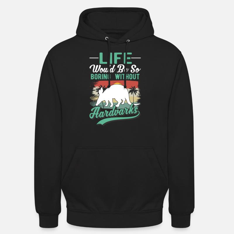Erdferkel Geschenk Aardvark - Unisex Hoodie - Schwarz