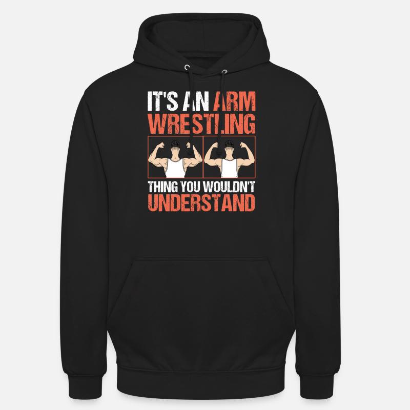 Bras de fer - Sweat-shirt à capuche unisexe - noir