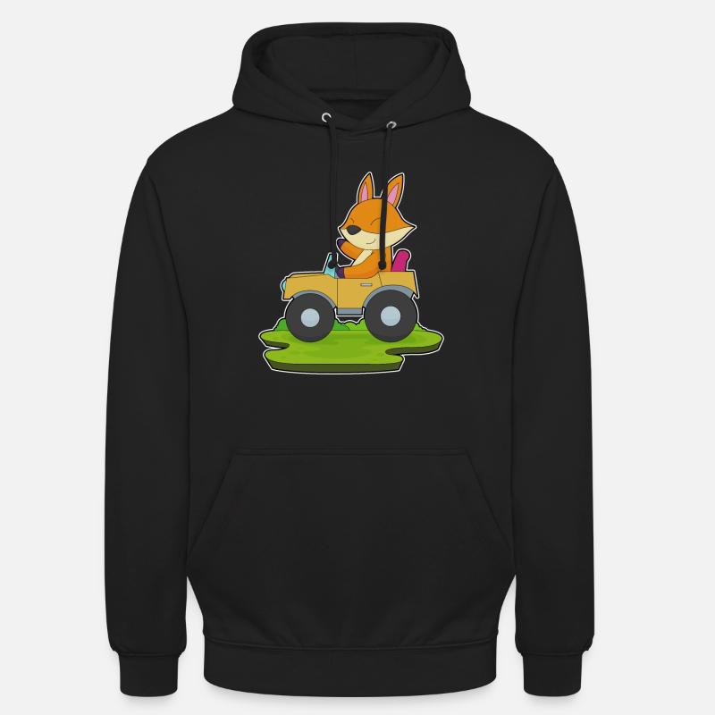 Fuchs Auto - Sweat-shirt à capuche unisexe - noir