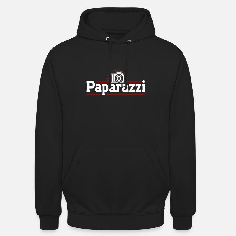 Photographie Caméra Objectif Retro Paparazzi - Sweat-shirt à capuche unisexe - noir