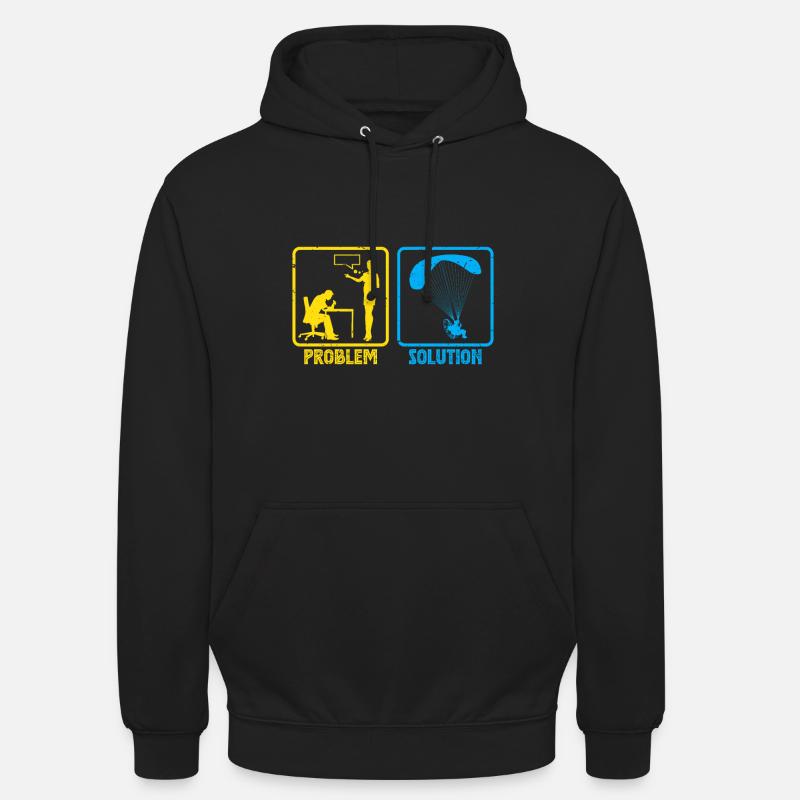Gleitschirmflieger Problem Solution Paraglider - Unisex Hoodie - black