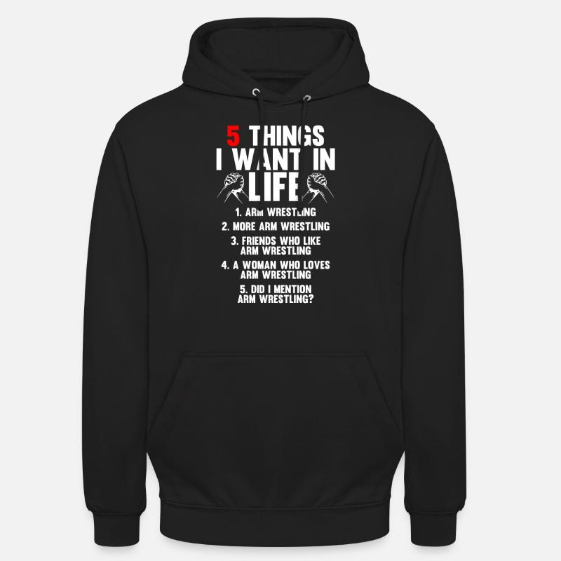 Bras de fer - Sweat-shirt à capuche unisexe - noir