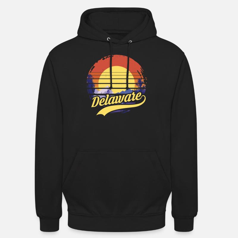 Delaware - Sweat-shirt à capuche unisexe - noir