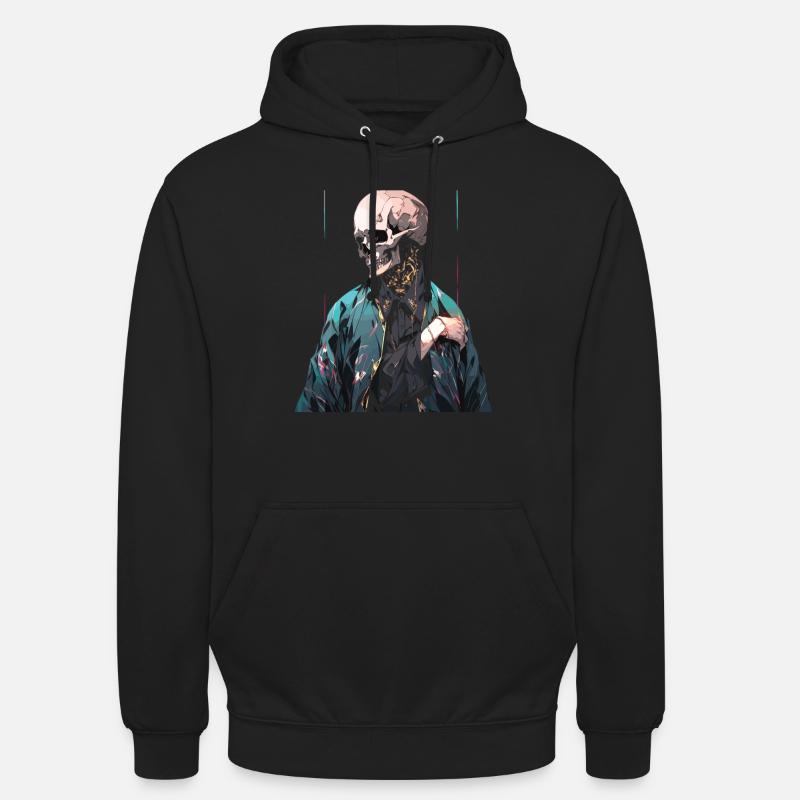 Crâne Crâne Crânes Crâne Squelette - Sweat-shirt à capuche unisexe - noir
