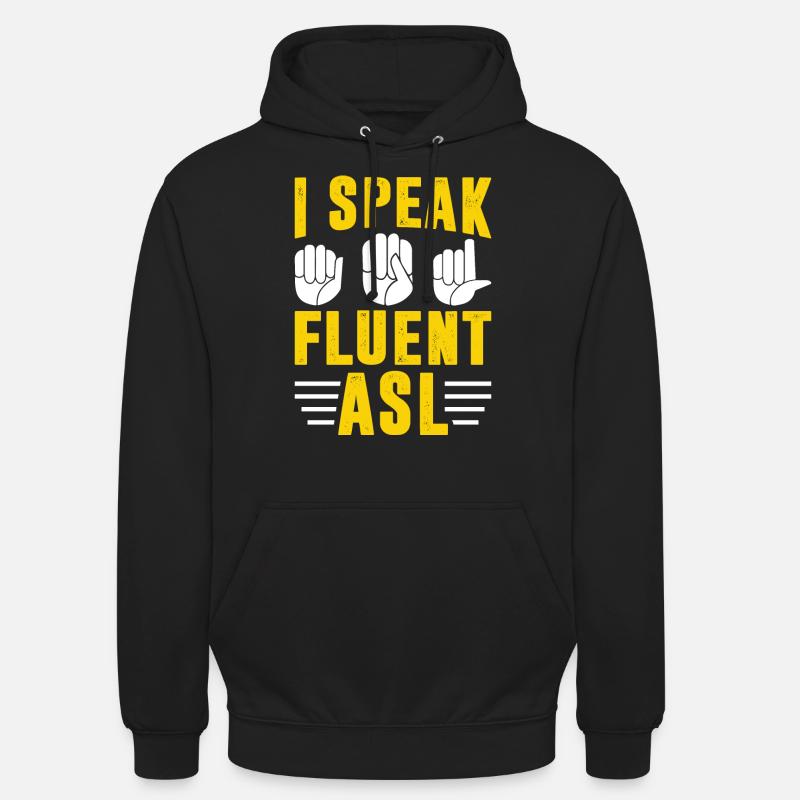 Deaf Pride Awareness Gebärdensprache - Unisex Hoodie - Schwarz