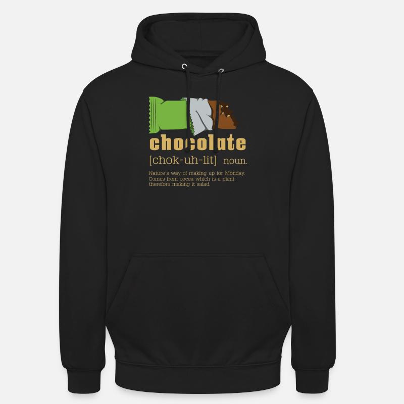Nom chocolat - Sweat-shirt à capuche unisexe - noir