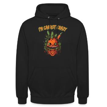 I'm Carrot Crazy Karotten Möhren Mohrrübe - Unisex Hoodie - Schwarz - Vorne - Alina (178cm) & Michal (187cm)