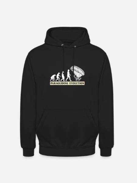 Paragliding Evolution Gleitschirmflieger - Unisex Hoodie - Schwarz