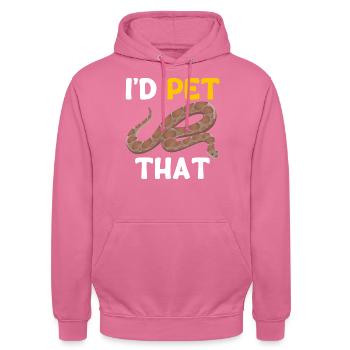 Kenya Sand Boa Snake Owner - Unisex Hoodie - pink - Front - Alina (178cm) & Michal (187cm)