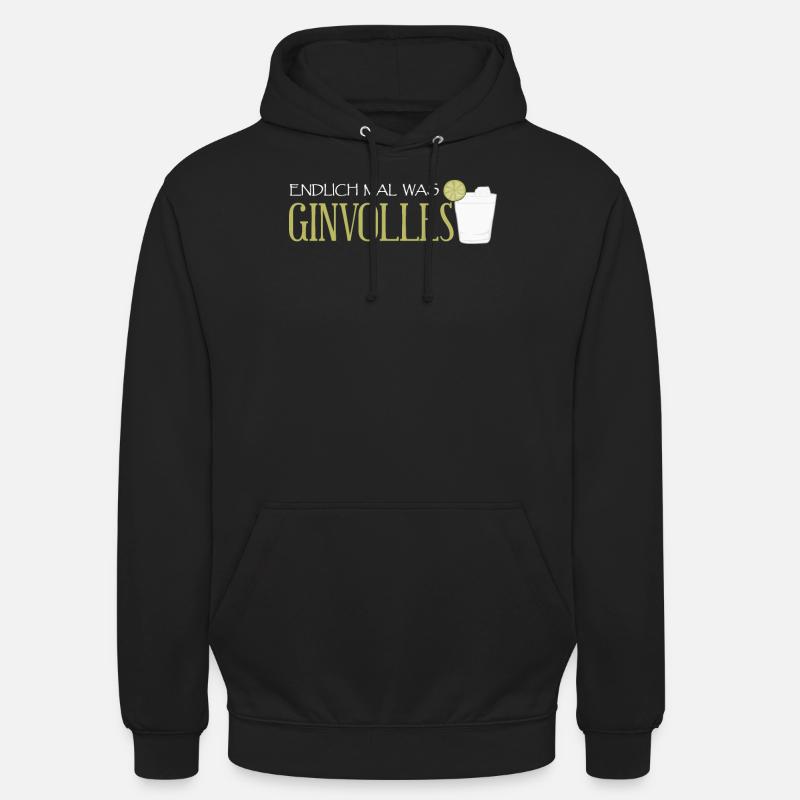 Gin - Endlich mal was Ginvolles. - Unisex Hoodie - Schwarz
