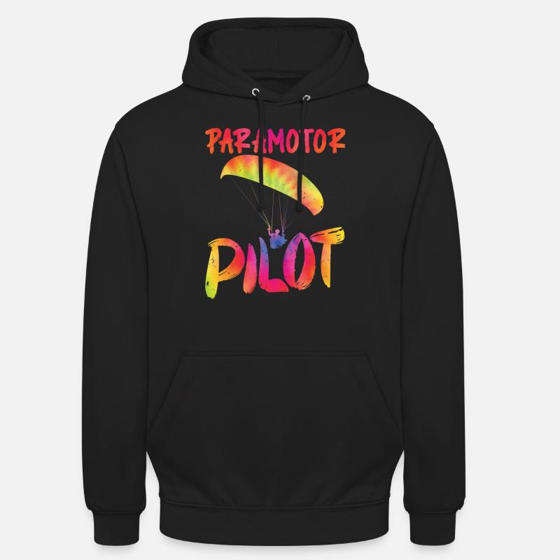 Paramotor Pilot Gleitschirmflieger Shirt - Unisex Hoodie - Schwarz