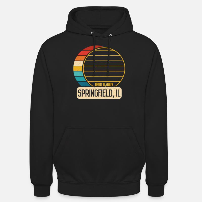 Eclipse totale de Soleil Illinois Springfield EclipseSp Sweat-shirt à capuche unisexe