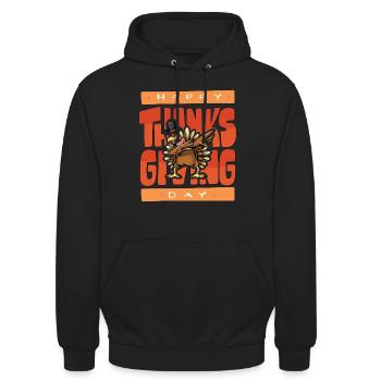 Get ready for Thanksgiving - Unisex Hoodie - black - Front - Alina (178cm) & Michal (187cm)