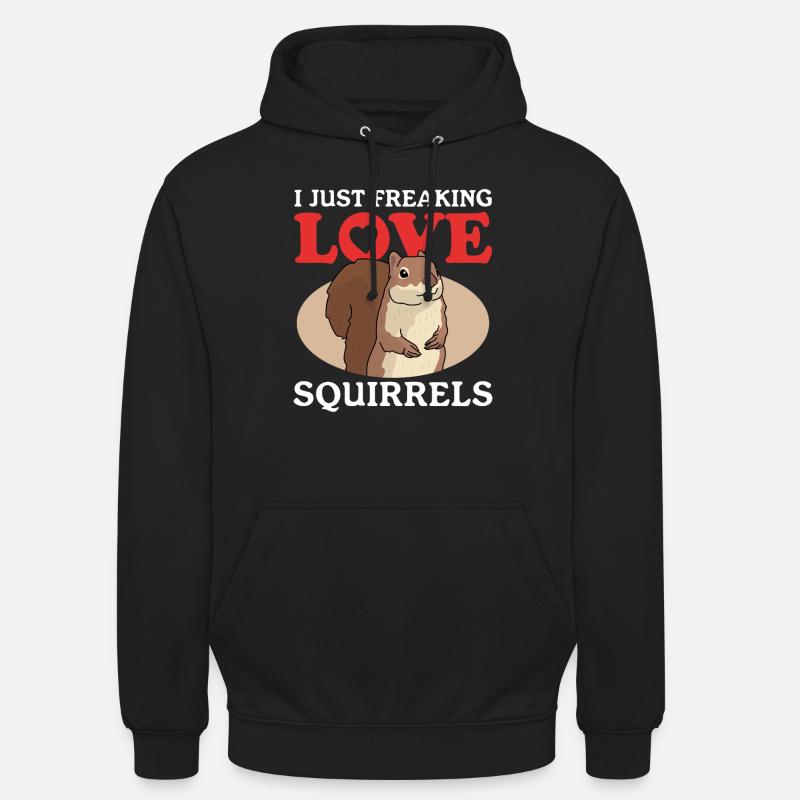 Mignon écureuil écureuil cadeau - Sweat-shirt à capuche unisexe - noir
