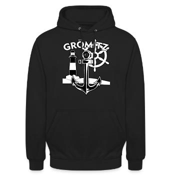 Grömitz Baltic Sea - Unisex Hoodie - black - Front - Alina (178cm) & Michal (187cm)