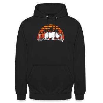 Rhino Heartbeat Rhino - Unisex Hoodie - black - Front - Alina (178cm) & Michal (187cm)