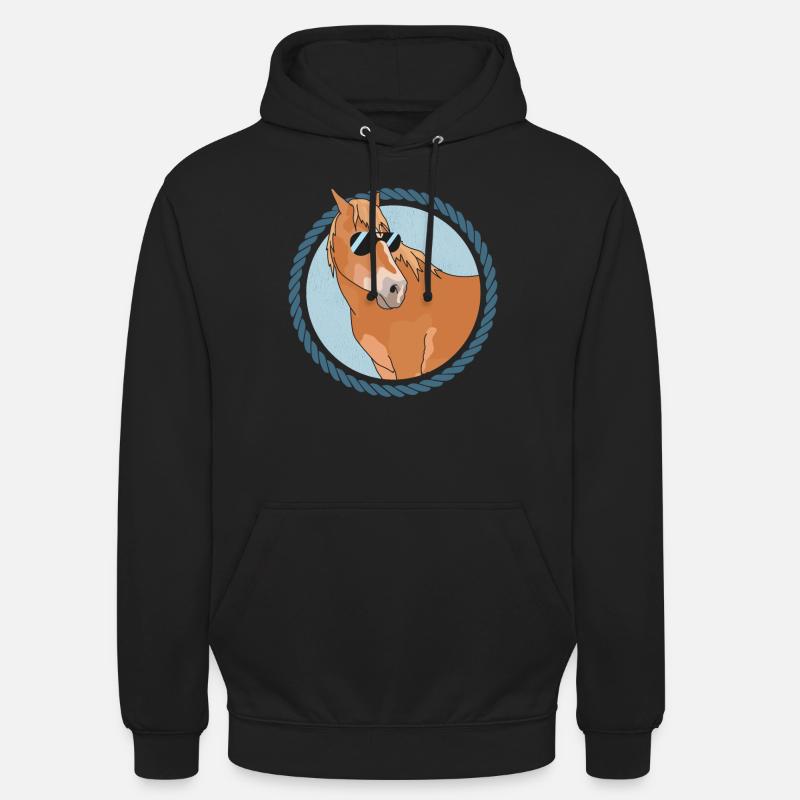 Haflinger Pferde | Haffi Pferdebesitzer Geschenk - Unisex Hoodie - Schwarz
