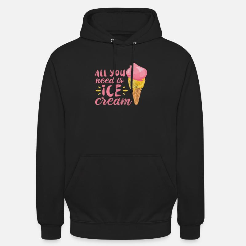 Eiscreme - Unisex Hoodie - Schwarz