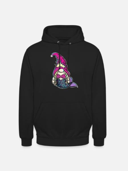 Mermaid Gnome Gnome - Unisex Hoodie - black