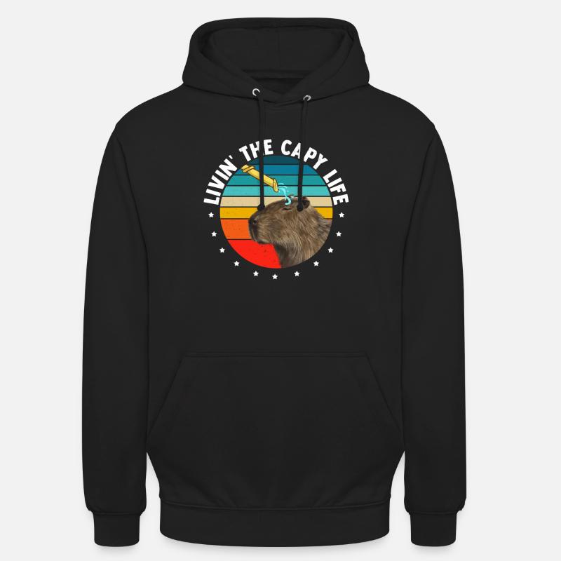 Capybara Douche Drôle Capybara - Sweat-shirt à capuche unisexe - noir