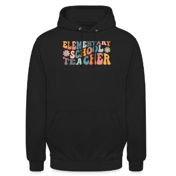 Groovy Primary School Teacher Middle School - Unisex Hoodie - black - Front - Alina (178cm) & Michal (187cm)