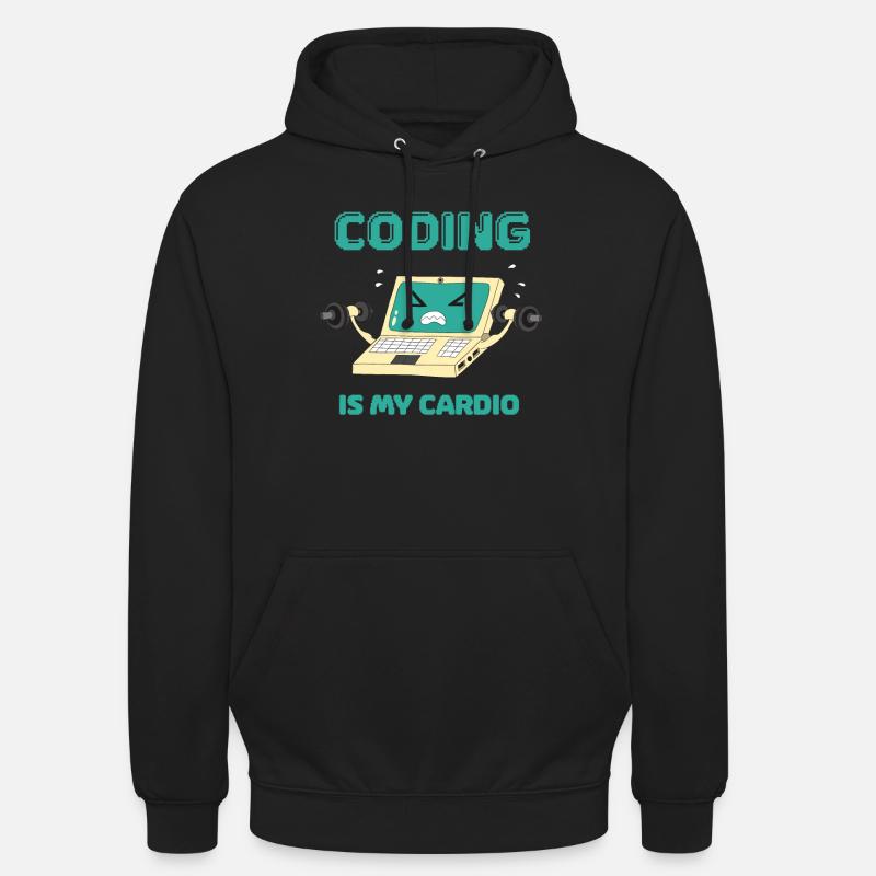 Programmierer Coding Fitness Lustiges Informatiker - Unisex Hoodie - Schwarz
