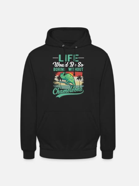 Caméléon Cadeau Caméléon - Sweat-shirt à capuche unisexe - noir