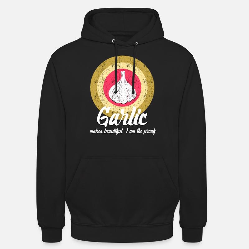 Ail Gousse d’ail - Sweat-shirt à capuche unisexe - noir